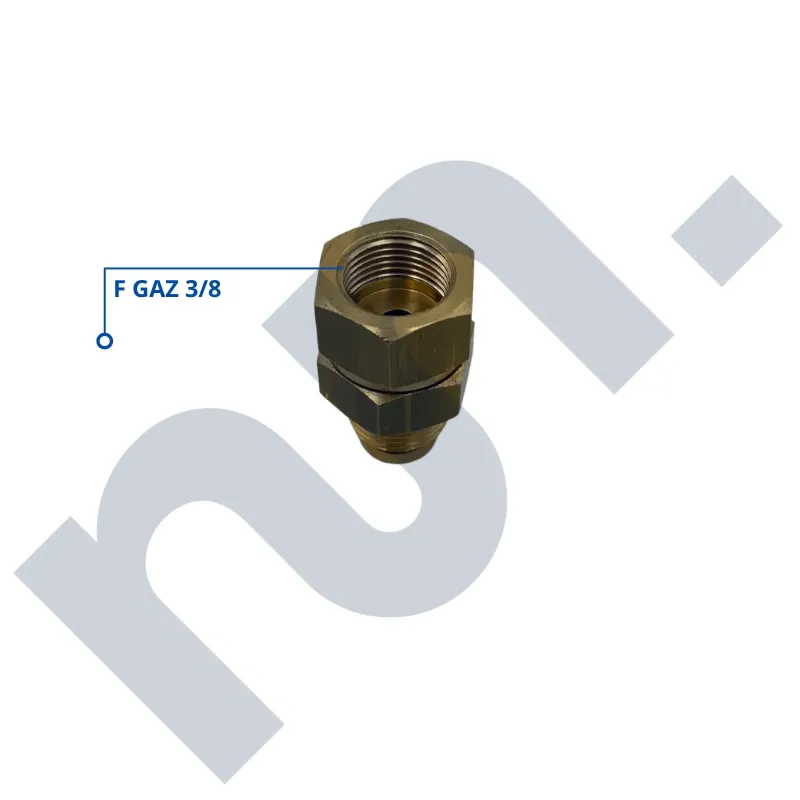 RACCORD TOURNANT LAITON GAZ 3/8