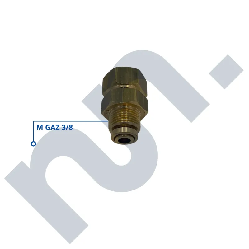 RACCORD TOURNANT LAITON GAZ 3/8