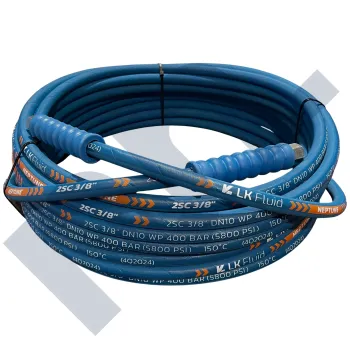 Flexible HP 2SC lavage bleu 3/8 DN10 femelle BSP 3/8