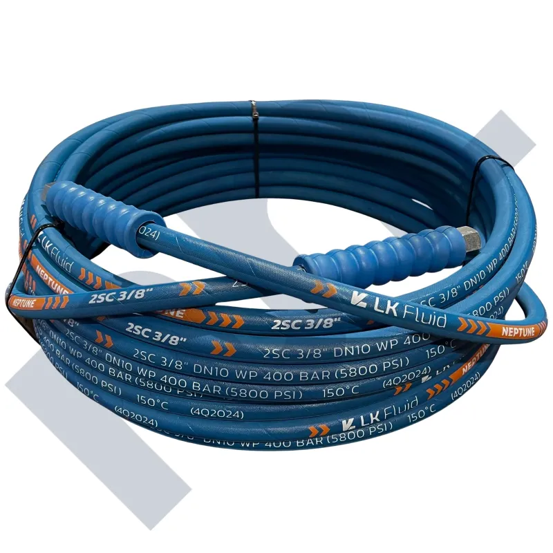 Flexible HP 2SC lavage bleu 3/8 DN10 femelle BSP 3/8