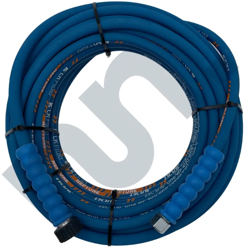 Flexible HP 2SC lavage bleu 3/8 DN10 femelle BSP 1/2 - femelle 22X150