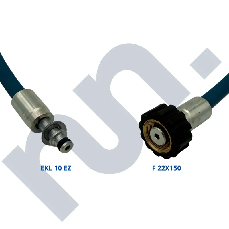 Flexible HP 1SN lavage bleu 1/4 DN6 femelle 22X150 / EKL10 EZ