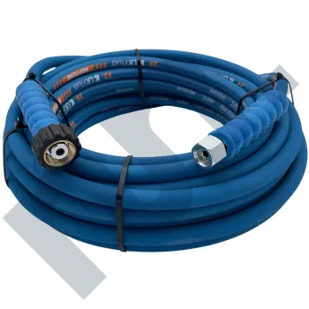 Flexible HP 2SC lavage bleu 5/16 DN8 femelle BSP 3/8 / femelle 22X150