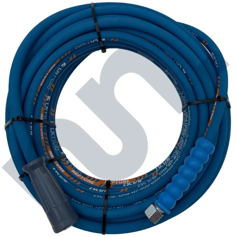 Flexible HP 2SC lavage bleu 5/16 DN8 femelle BSP 3/8 / easylock