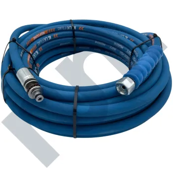 Flexible HP 2SC lavage bleu 5/16 DN8 femelle BSP 3/8 / EKL11 Inox