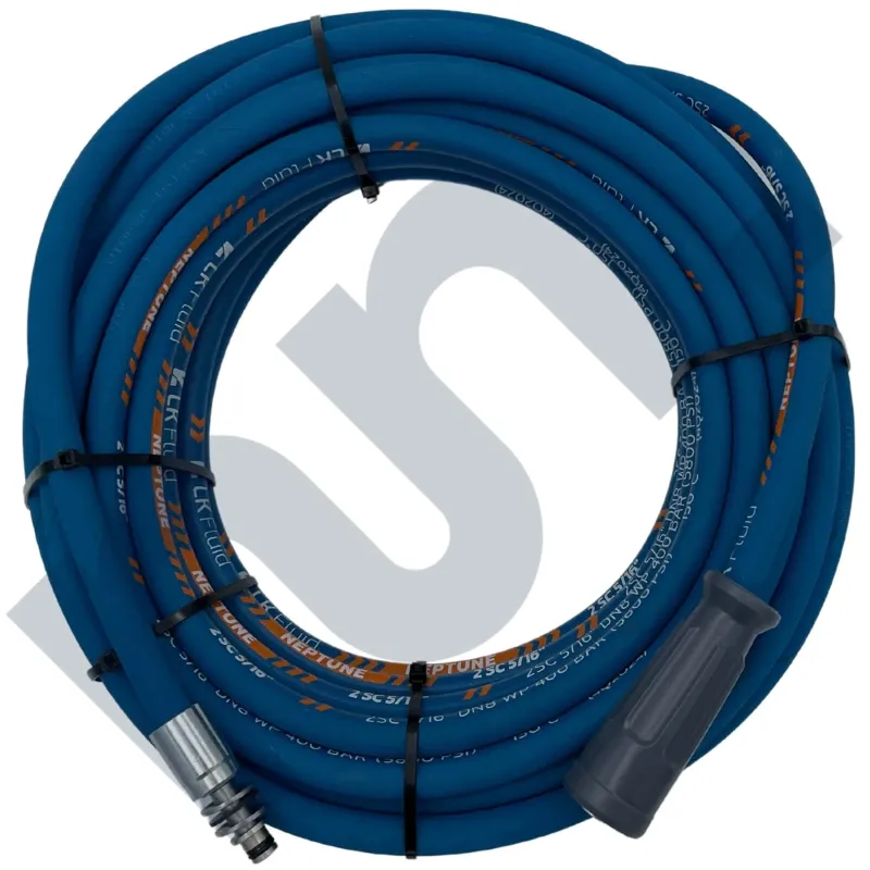 Flexible HP 2SC lavage bleu 5/16 DN8 femelle easylock / EKL 11 Inox