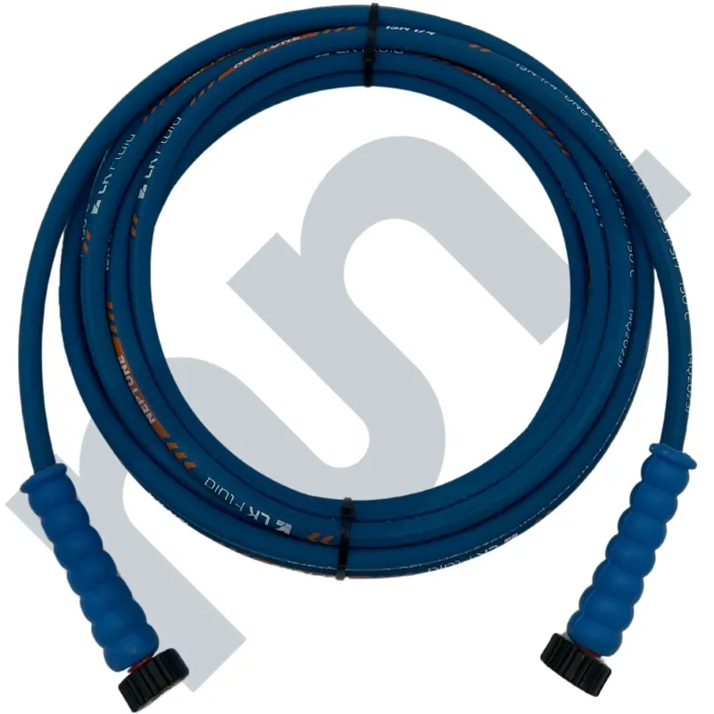 Flexible HP 1SN lavage bleu 1/4 DN6 femelle 22X150