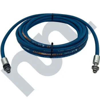 Flexible HP 1SN lavage bleu 1/4 DN6 EKL11 Inox