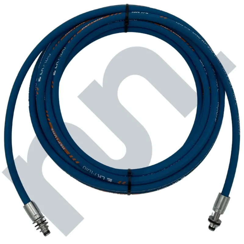 Flexible HP 1SN lavage bleu 1/4 DN6 EKL11 Inox