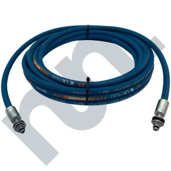 Flexible HP 1SN lavage bleu 1/4 DN6 EKL10 Inox