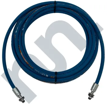 Flexible HP 1SN lavage bleu 1/4 DN6 EKL10 Inox