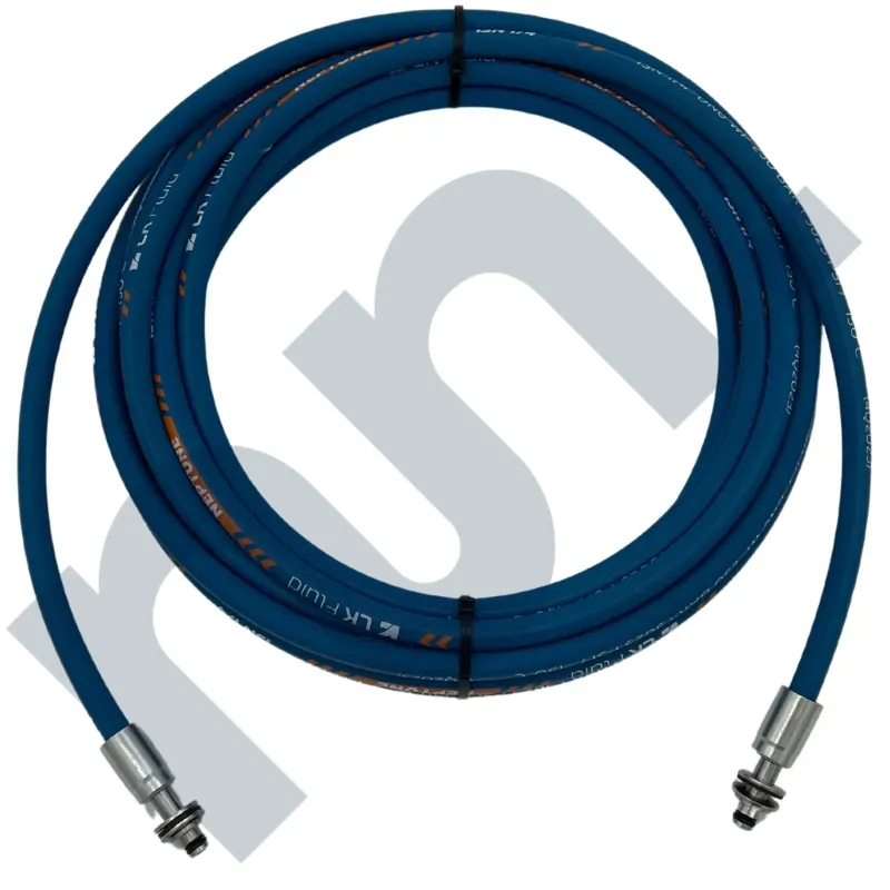 Flexible HP 1SN lavage bleu 1/4 DN6 EKL10 Inox