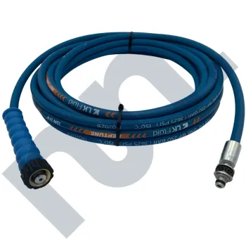 Flexible HP 1SN lavage bleu 1/4 DN6 femelle 22X150 / EKL11 Inox