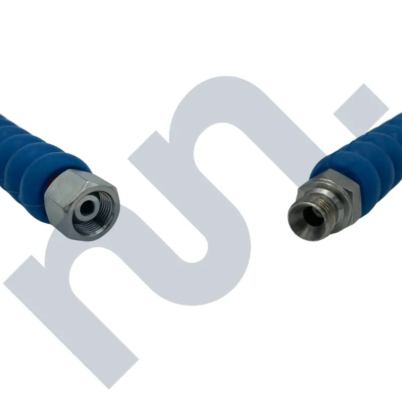 Flexible HP 1SN lavage bleu 1/4 DN6 femelle BSP 3/8 / mâle BSP 3/8