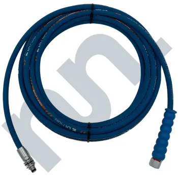 Flexible HP 1SN lavage bleu 1/4 DN6 femelle BSP 3/8 / EKL11 Inox