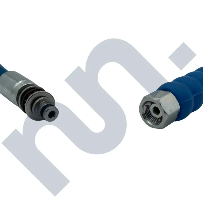 Flexible HP 1SN lavage bleu 1/4 DN6 femelle BSP 3/8 / EKL11 Inox