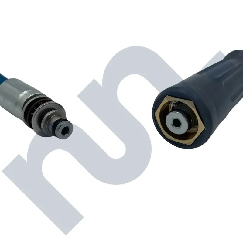 Flexible HP 1SN lavage bleu 1/4 DN6 femelle easylock / EKL 11 Inox