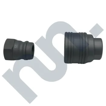 COUPLEUR MALE PASSAGE LIBRE THP DN10 FEMELLE GAZ 1/4 AC14,2mm